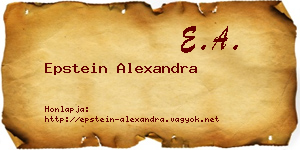 Epstein Alexandra névjegykártya